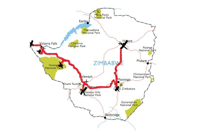 10 Day Zimbabwe and Chobe NP Tour - A broad route from Harare to Victoria Falls