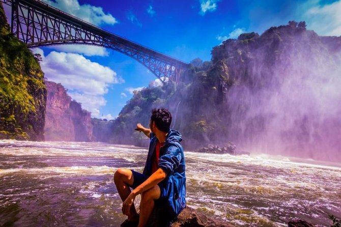 Bungee Jumping at The Victoria Falls Bridge - The safety briefing before the 90-meter drop