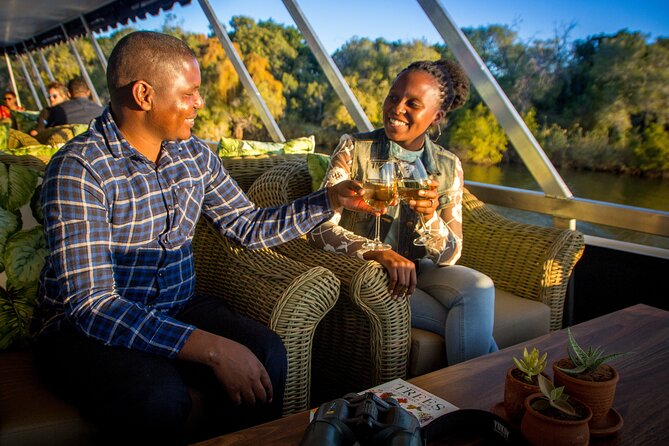 Dinner Cruise on the Zambezi River, Victoria Falls - Sunset on the Zambezi, not just dinner indoors