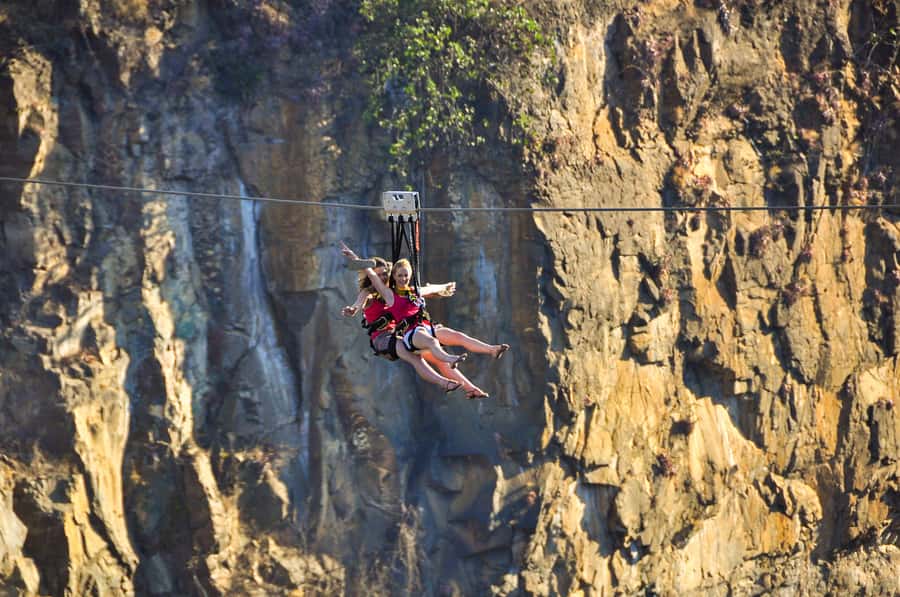 From Victoria Falls: Zip Line from the Victoria Falls Bridge - Weather, spray, and timing