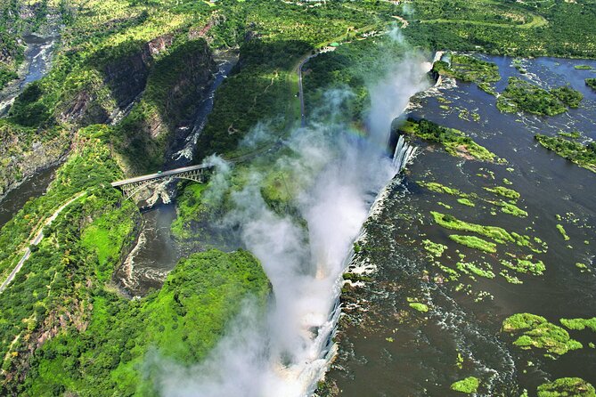 Helicopter Flight+window Seat Guarantee over the Victoria Falls - Leaving the helipad near Zambezi National Park