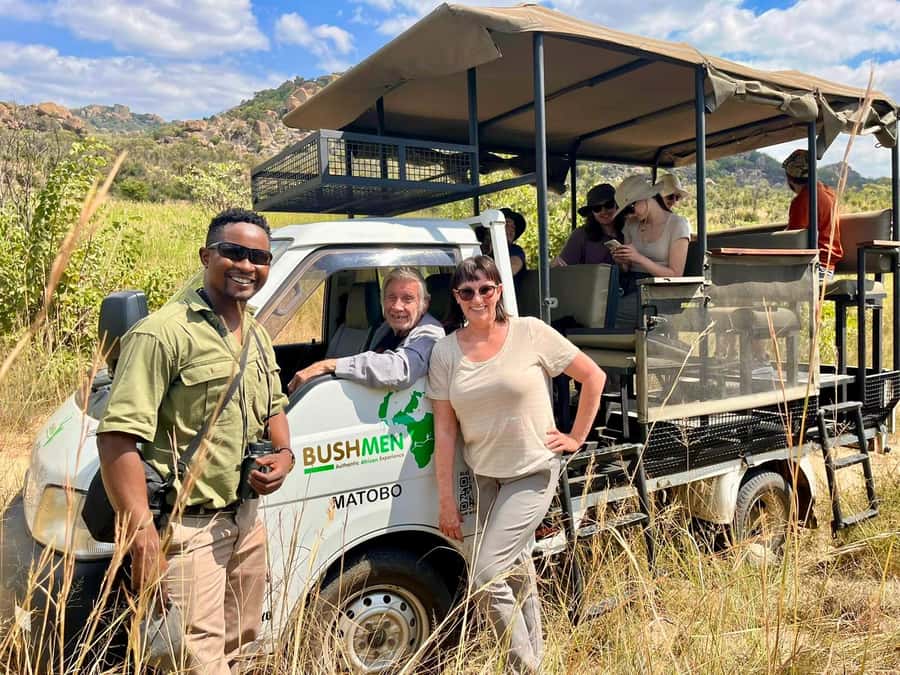 Matobo White Rhino Experience - The large rock cave and ancient paintings