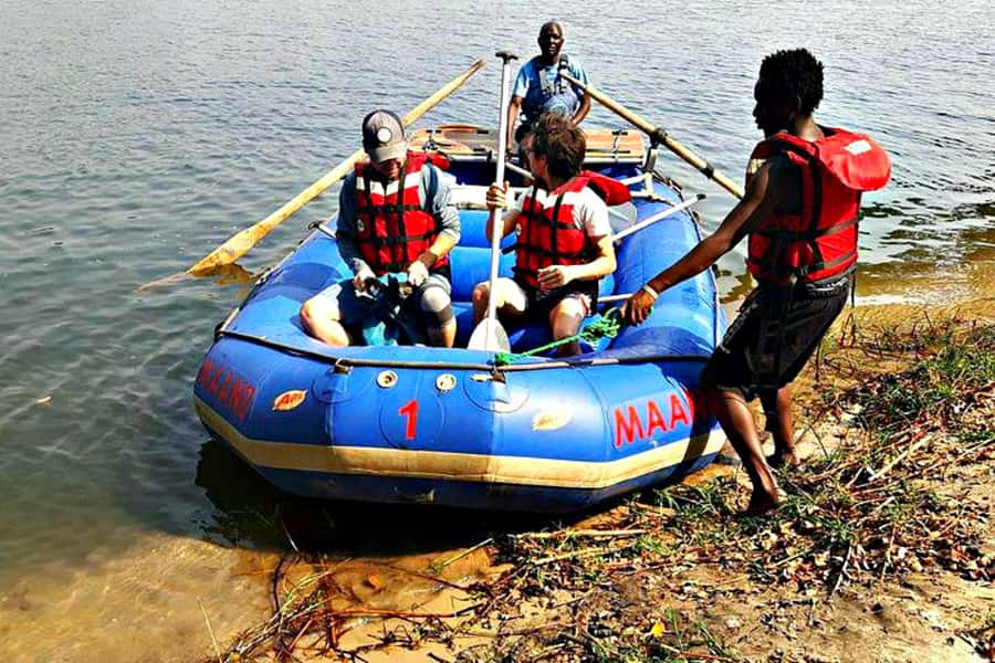 Upper Zambezi Raft Float - The safety briefing sets the tone