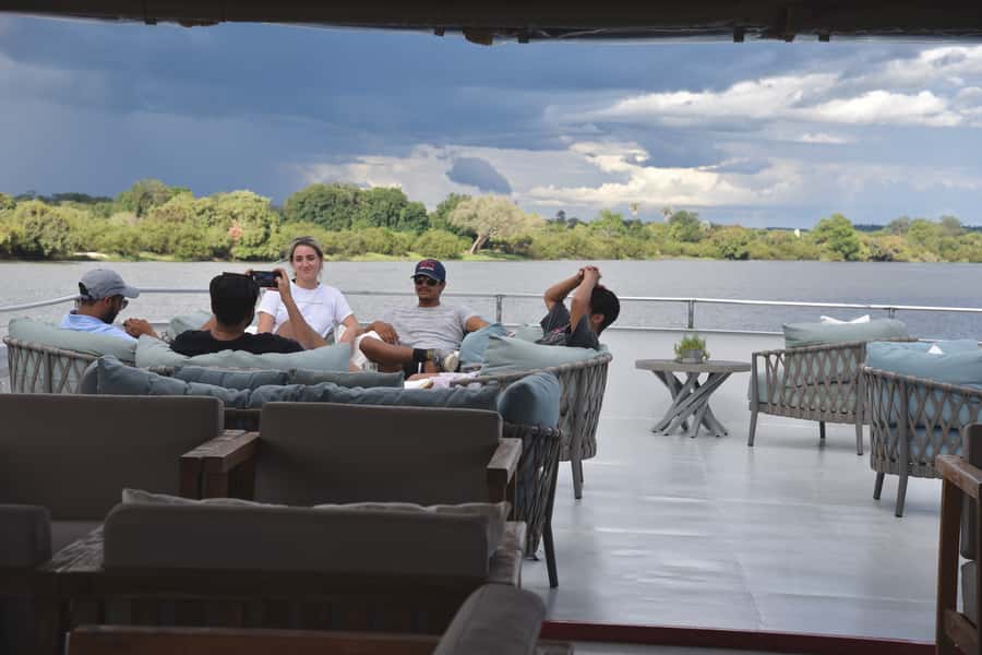 Victoria Falls: 2-Hour Luxury Zambezi River Sunset Cruise - Upstream along the mighty Zambezi