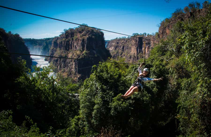 Victoria Falls: Canopy Tour with Transfers - Nine slides across the hardwood forest