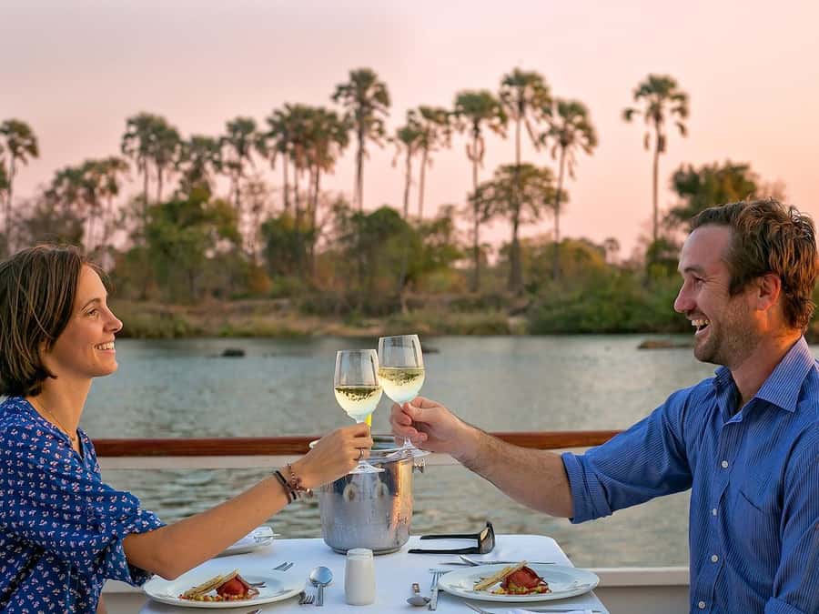 Victoria Falls: Dinner Cruise on the Zambezi River - Four courses prepared on the boat