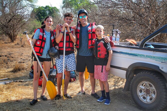 Victoria Falls Family Friendly Rafting on the Zambezi River - White sand beaches, swimming, and rock jumps