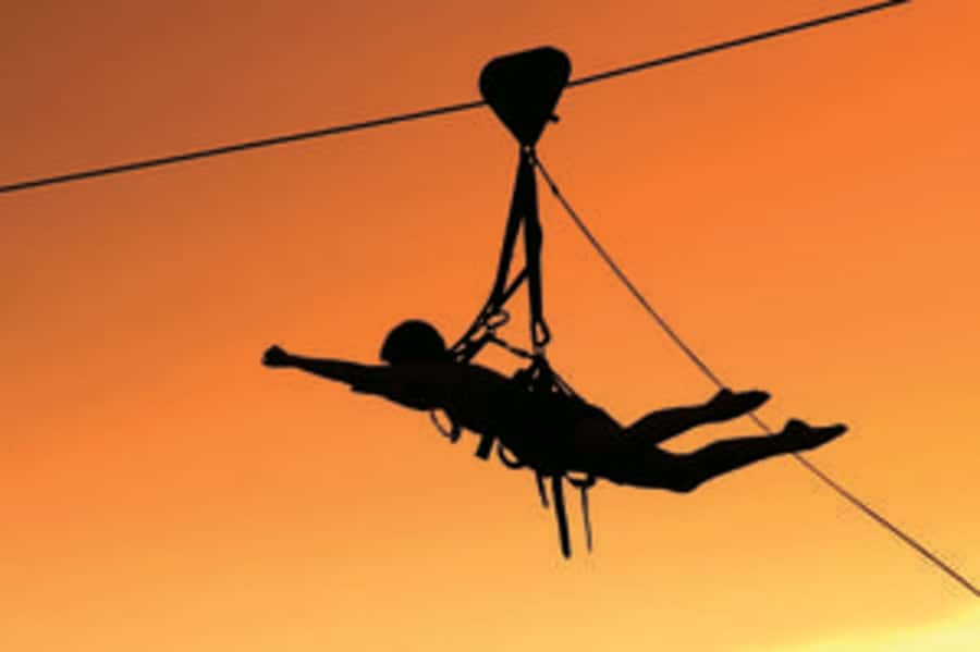 Victoria Falls: Flying Fox Experience with Transfers - The view from the harness