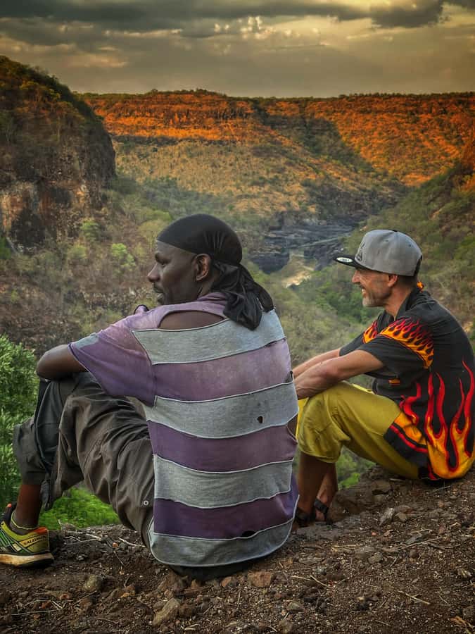 Victoria Falls Gorge Hike & Farm to Table Village Lunch - Walking into Batoka Gorge