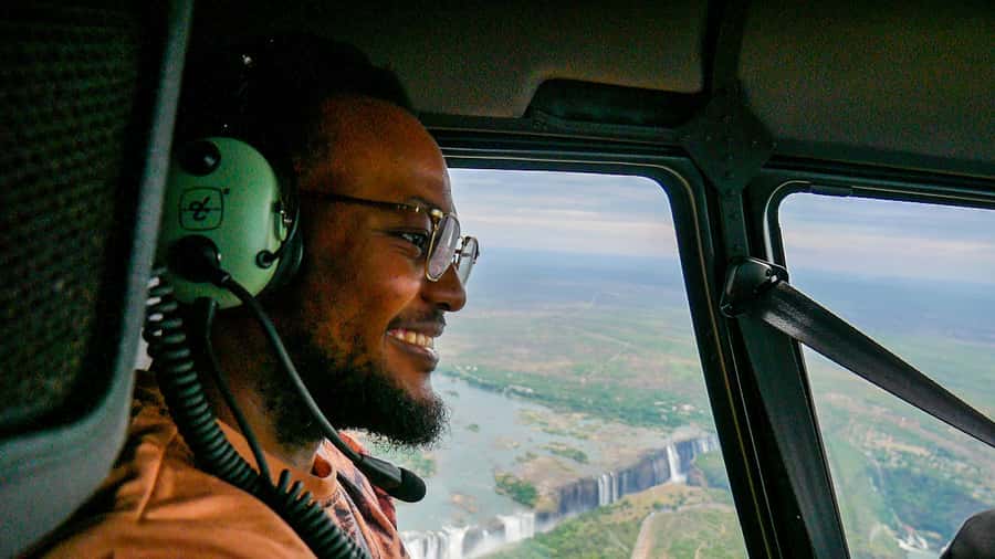 Victoria Falls: Helicopter Tour with Hotel Pickup - Batoka Gorge from above