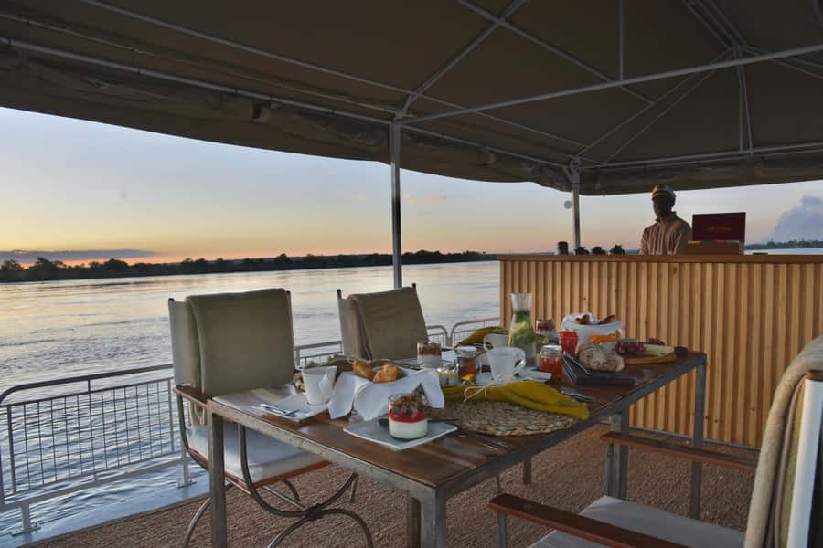 Victoria Falls: Sunrise Cruise on the Zambezi River - The view is beautiful, but the falls are absent