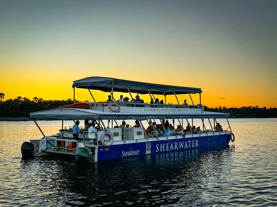 Victoria Falls: Sunset Cruise on the Zambezi River - Drinks, snacks, and the Zambezi sunset