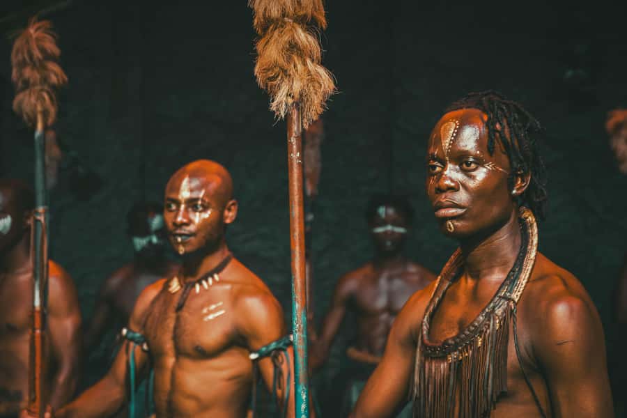 Victoria Falls:Theatre Simunye The Spirit of Africa,Zimbabwe - The cast photo opportunity after the show