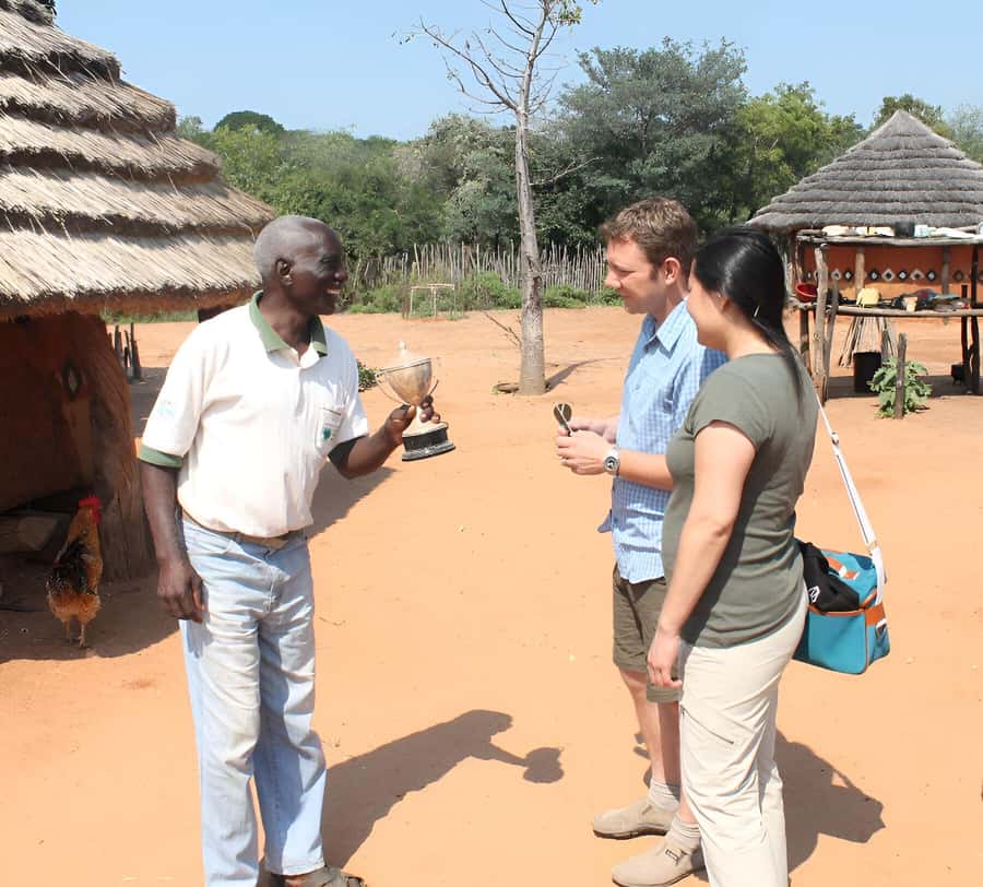 Victoria Falls Zimbabwe: Traditional Village Tour - Local food with the chief