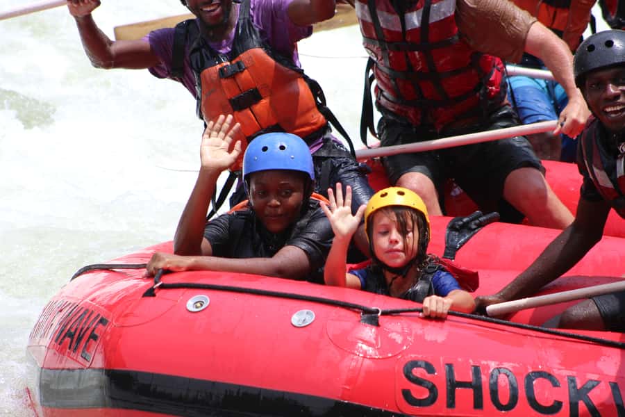 Zambezi River: Kid-Friendly Whitewater Rafting - What the stern mount raft feels like on the water