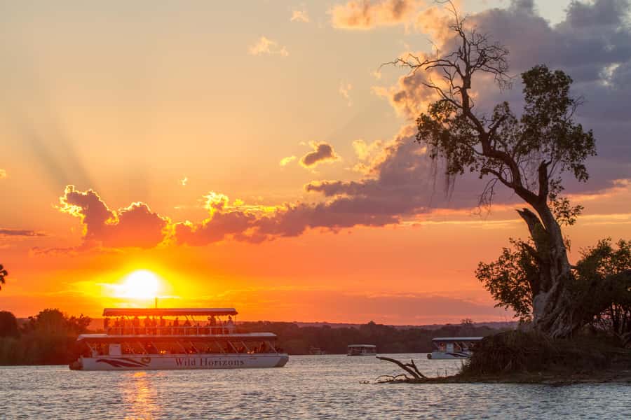 Zimbabwe: Sundowner Cruise (Standard) Zambezi River - Wildlife along the Zambezi